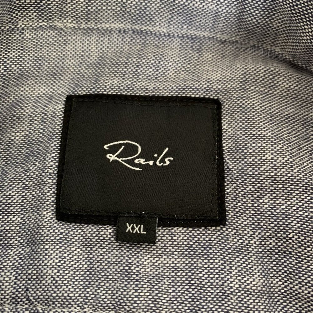 Rails Men Xxl Navy Chambray Wyatt Button Down Shi… - image 3